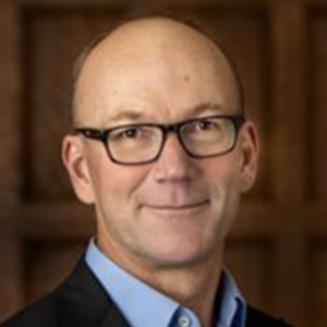 Smiling man in glasses